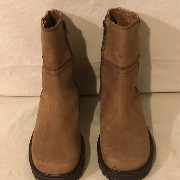 Size 8.5 Relativity Everest Suede/Leather Tan Ankle Boots - Picture 5 of 10